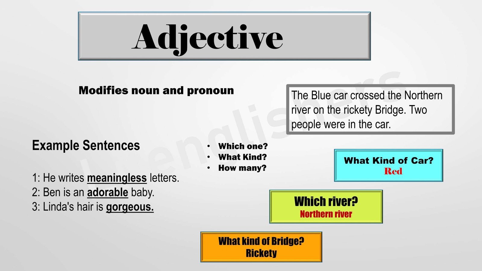Adjectives with Examples