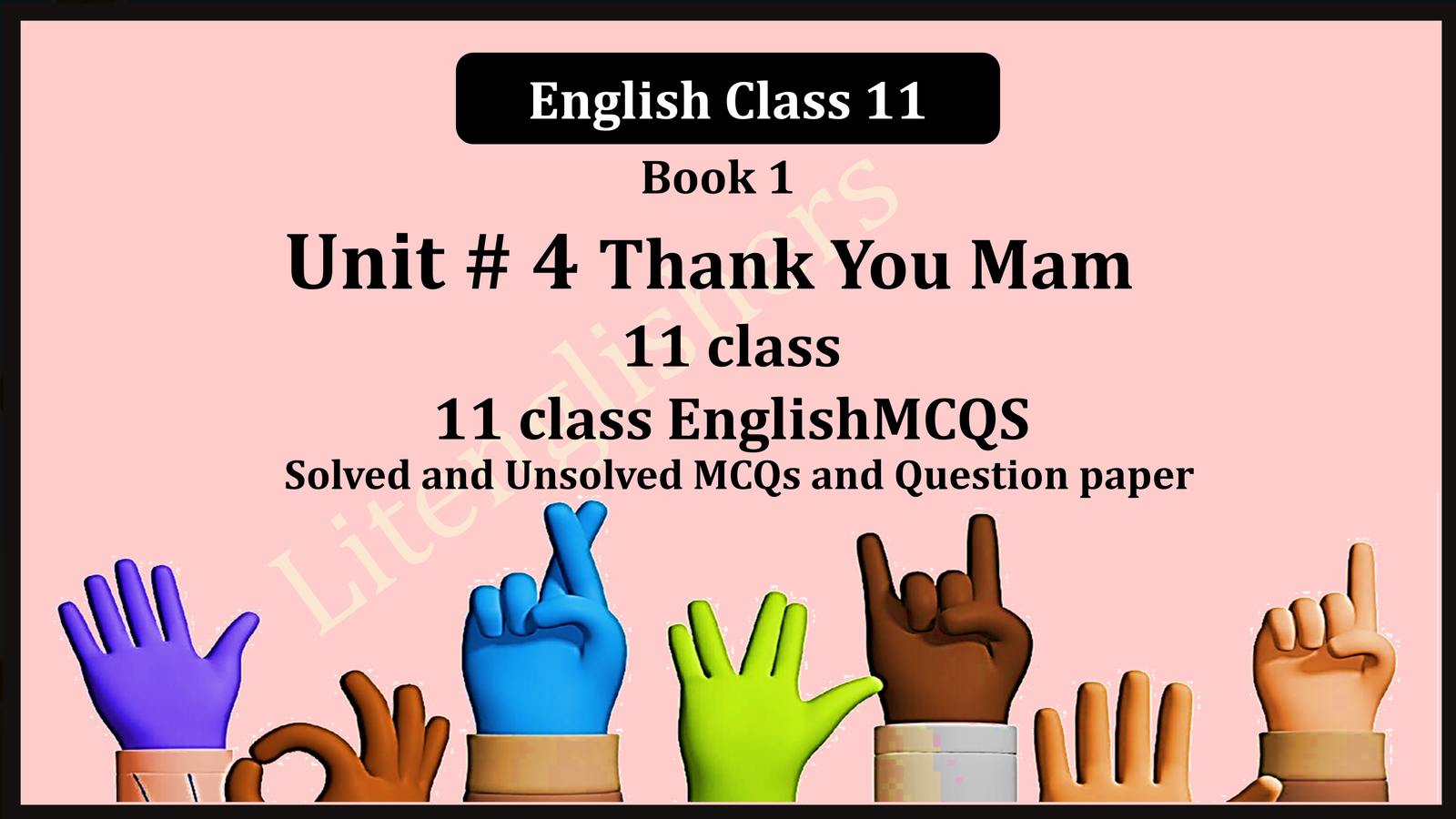 11 class English MCQs